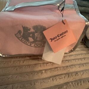 Juicy Couture Pink travel foldable makeup case